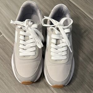 Dolce Vita Light Gray and White Women's Sneakers
